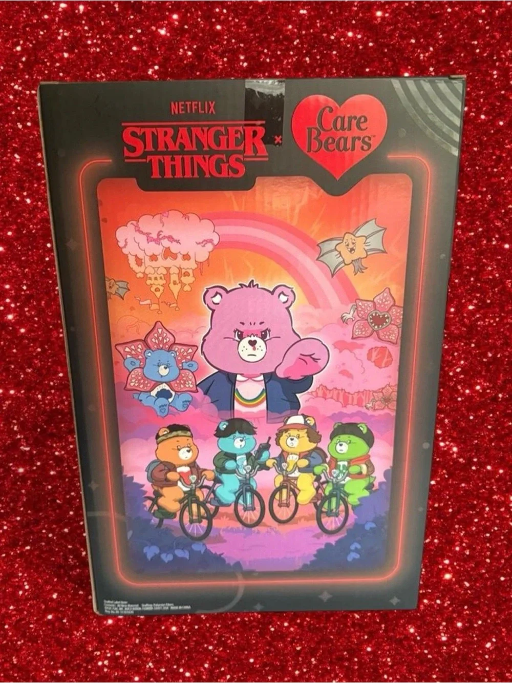 Limited-Edition Care Bears × Stranger Things Cheer Bear as Eleven plush